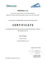 Сертификат дистрибьютора Sobriety s.r.o. для ГЕО-НДТ