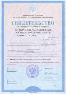 Свидетельство об утверждении типа средств измерения