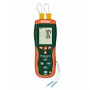 Дифференциальный термометр-регистратор Extech HD200 двойного ввода + ИК термометр, до 1372°С