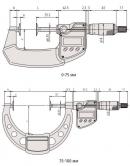 Размеры микрометра Digimatic 323-250