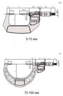 Размеры микрометра Digimatic 331-251