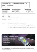 Сертификат дистрибьютора Paint Test Equipment для ГЕО-НДТ