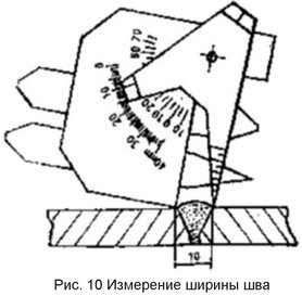 Измерение ширины шва с помощью WG1