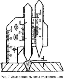 Измерение высоты стыковочного шва с помощью WG1